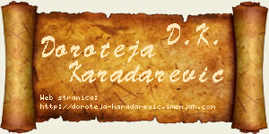 Doroteja Karadarević vizit kartica